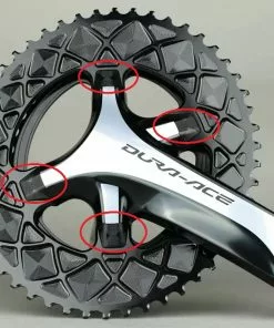 AbsoluteBlack Crank Bolt Cover Black Abdeckplatten Mit Schrauben Shimano Dura Ace FC-9000