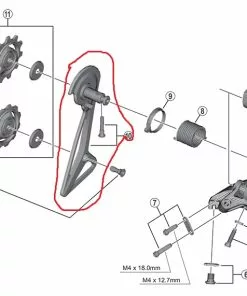 Shimano Dura Ace RD-R91000 Schaltwerk Leitblech Aussen