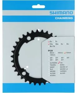 Shimano 105 FC-R7000 34 Zähne Schwarz Kettenblatt