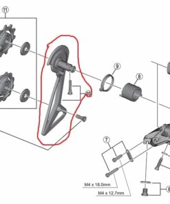 Shimano Dura Ace RD-R91000 Schaltwerk Leitblech Aussen