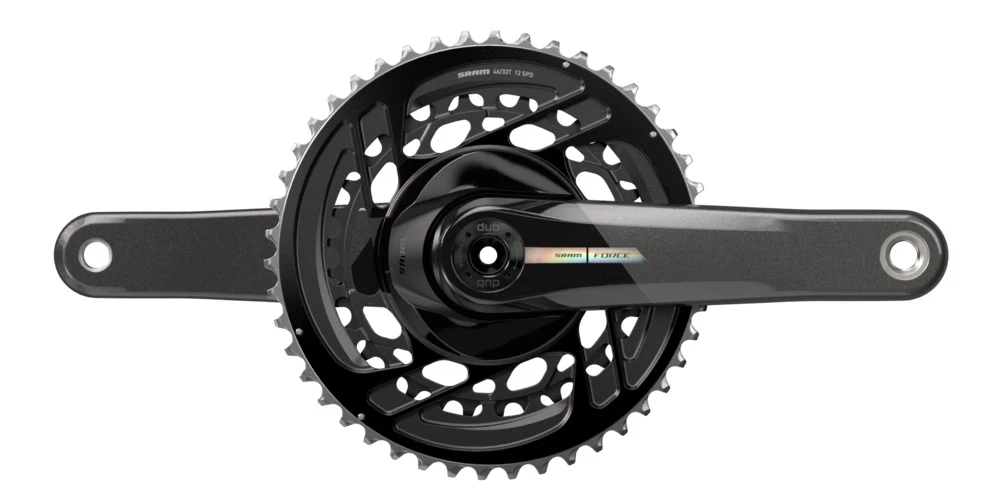 Sram Force AXS DUB 2x12 46-33 175mm Black/iridescent Kurbelgarnitur 1 Sram Force AXS DUB 2x12 46-33 175mm Black/iridescent Kurbelgarnitur