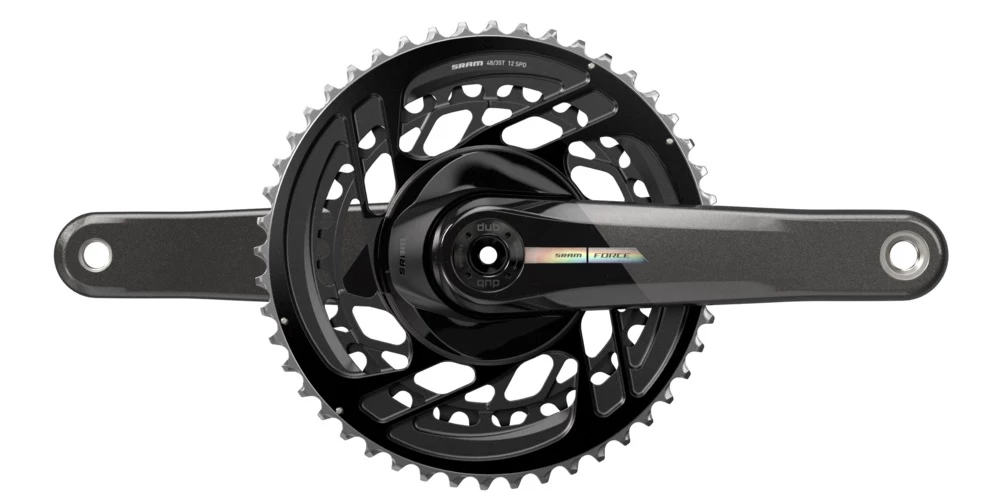 Sram Force AXS DUB 2x12 48-35 172.5mm Black/iridescent Kurbelgarnitur 1 Sram Force AXS DUB 2x12 48-35 172.5mm Black/iridescent Kurbelgarnitur